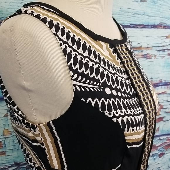 Sangria Black, Brown and white pattern dress NWT - Picture 2 of 8